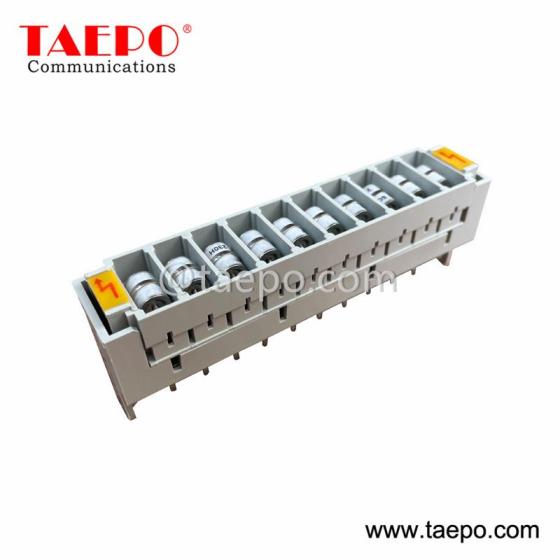 10 Pairs 3-Pole Overvoltage LSA Protection Magazine – with GDT Arrester – Telecom Surge Protection – For Sale