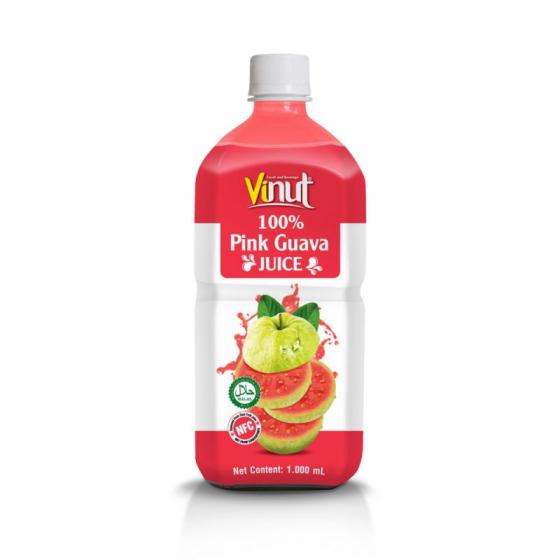 33.8 fl oz Vinut 100% Pink Guava Juice NFC – Ready-to-Drink Beverage – Wholesale