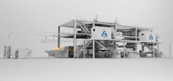 A.L SS 1600 mm Nonwoven Machine for Baby Diaper Fabric PP Spunbond Production Line Manufacturer