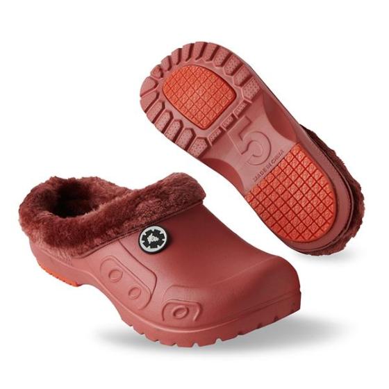 ABLE Waterproof &amp; Slip Resistant Winter Fur Work Clog