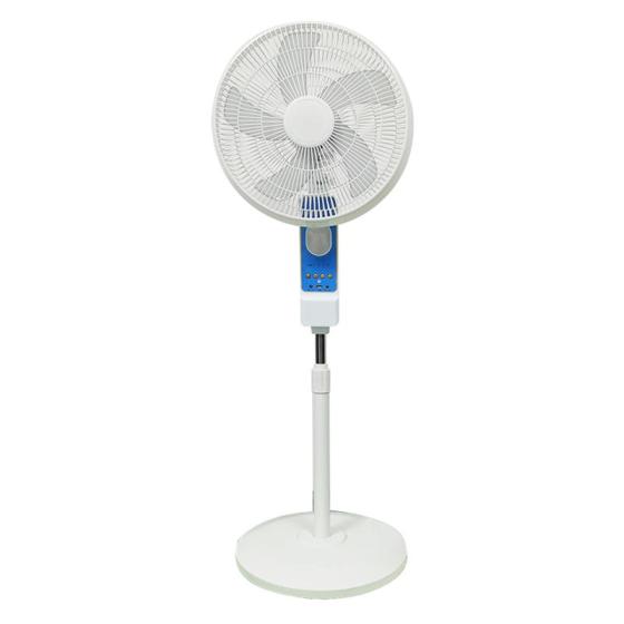 AC DC 16 Inch 18 Inch Solar Electric Fan 12V Ceiling 5 Blades Air Cooling Blower Rechargeable Standin