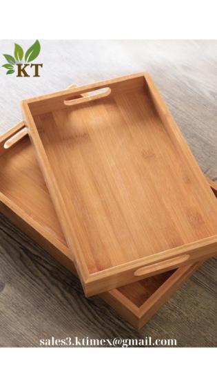 Bamboo Wooden Food and Tea Tray–Sustainable serving tray – Eco Home Goods
