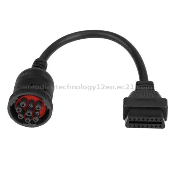 Black or Red Truck 9 to 16 PIN OBD2/OBD-II Diagnostic Adapter Cable – Automotive Diagnostic Tool