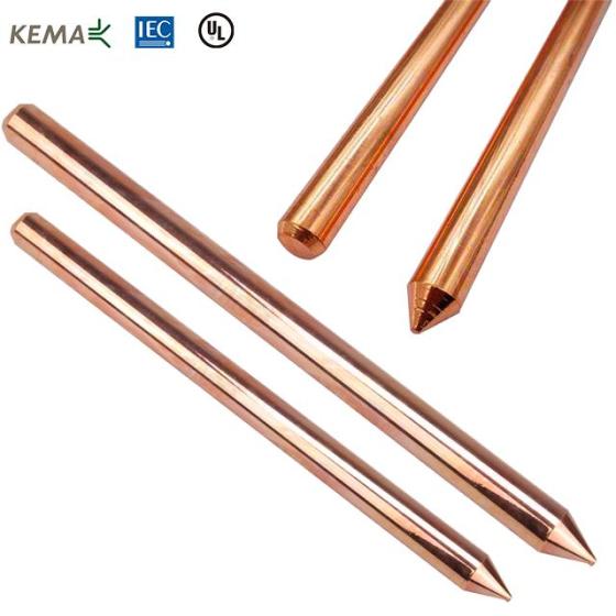 Copper Clad/Bonded Steel Ground Rods (IEC62561, UL Listed)-Lightning & Electrical Grounding Rods-Factory Price, Made in China