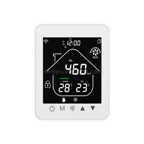 Fan Coil Unit Thermostat with CO2 and PM2.5 Real Time Display and WIFI Remote Smart Controller