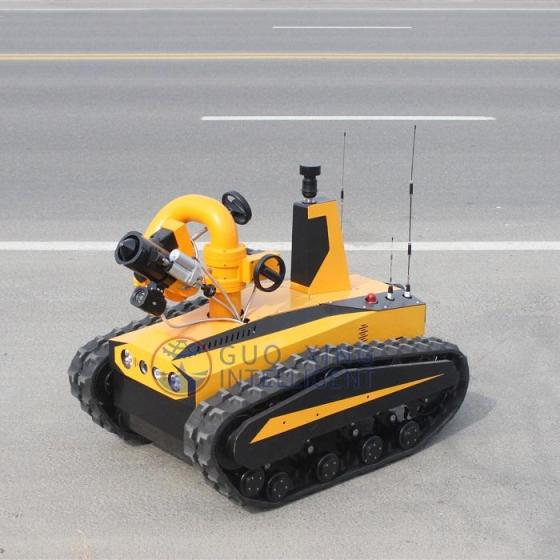 Guoxing Firefighting Robot with 40 L/s Water Cannon and Triple Camera System – Autonomous Fire Response Robot – For Sale