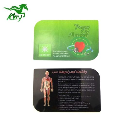 Health Negative Ion Nano Bio Energy Card-Wellness Product with Far-infrared Claim-For Sale