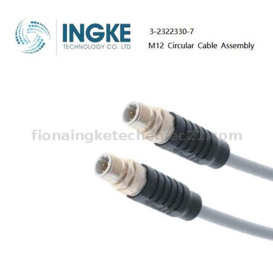 INGKE, 3-2322330-7, M12 Circular Cable Assemblies – Industrial Connector Manufacturer