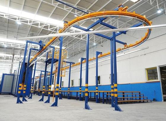 Industrial Powder Booth / Powder Oven Paint Booth Conveyor System–Complete Powder Coating Line Inte