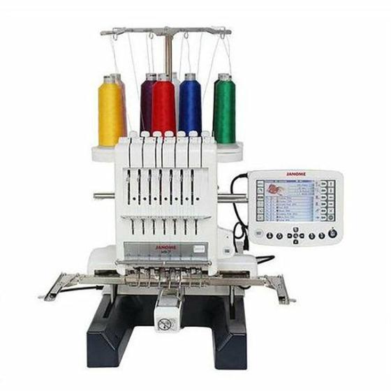 Janome MB-7 MB7 7 Needle Embroidery Machine Plus Deluxe Bonus Kit–Multi-Needle Embroidery Machine –