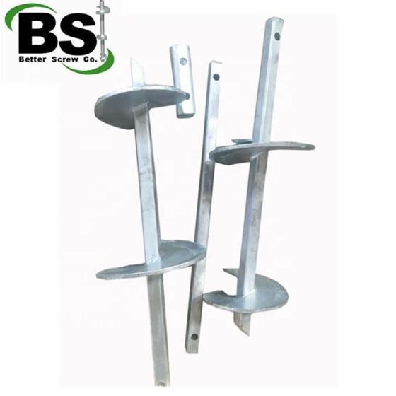 Power Ground Foundation System: Earth Helix Anchor, Hot-Dip Zinc-Coated Square Bar – Geotechnical Anchoring Solution – For Sale