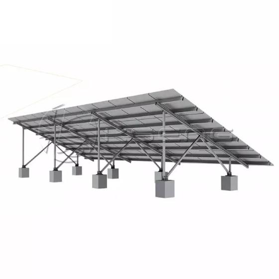 Solar Power Module Ground Mounting Structure Kit with Brackets – PV Racking System – Supplier