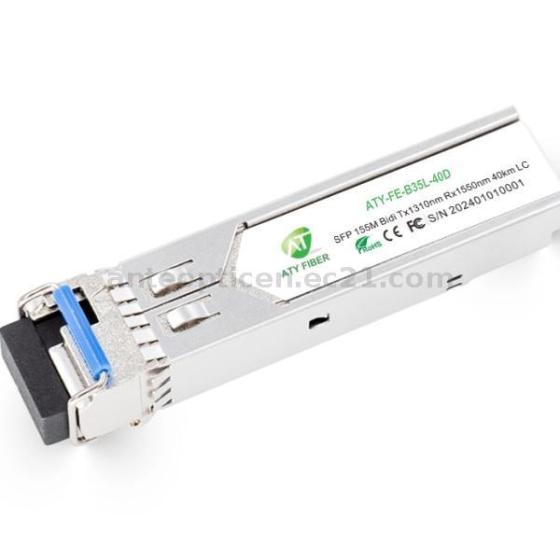 Wholesale SFP BIDI Transceiver – 155 Mbps, 40 km, 1310/1550 nm, SM, LC, DDM – Fiber Optic – For Sale