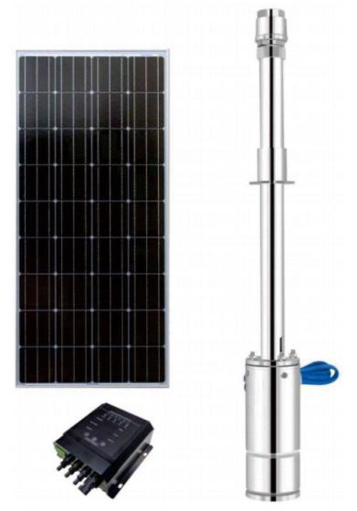 YAMI Solar Pump 750W DC 90V – Solar Water Pump, Max Head 196 ft, 50 L/min Flow, 4-Inch Solar Deep Well