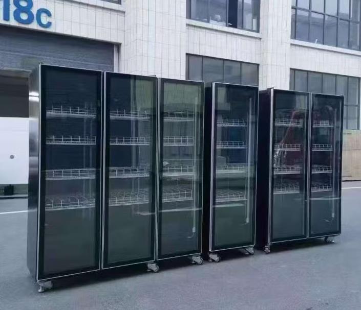 YUXUE COLDCHAIN YX-2MFS Double-Door Vertical Display Refrigerator for Commercial Use